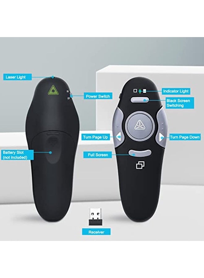 Pointer Presentations Wireless Presentations 2.4 GHz With USB Receiver For PowerPoint Windows Prezi Keynote Mac Laptop - Image 4