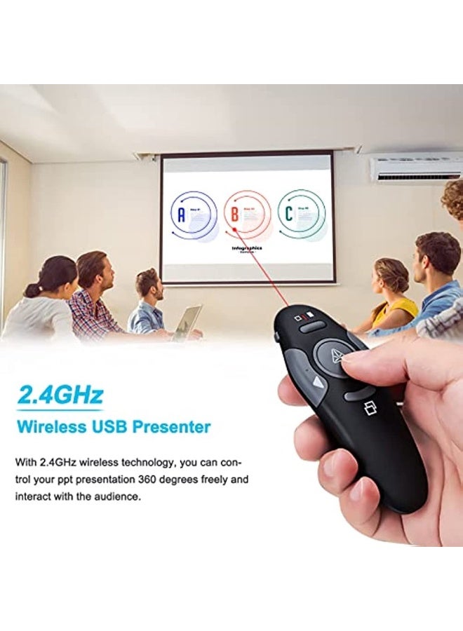 Pointer Presentations Wireless Presentations 2.4 GHz With USB Receiver For PowerPoint Windows Prezi Keynote Mac Laptop - Image 2