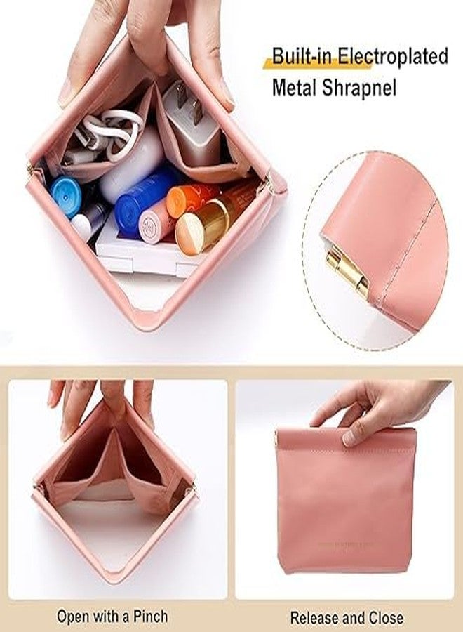 DREHOTRY Makeup Pouch for Women | Waterproof Makeup Bag for Purse, Coin Pouch, and Travel Organizer Case (Pack of 2, Pink) - Image 2