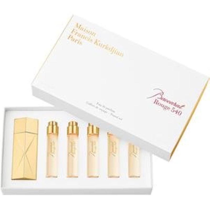 Maison Francis Kurkdjian Baccarat Rouge 540 Travel Set Eau de Parfum Plus Gold Globe Trotter Case 6 Count