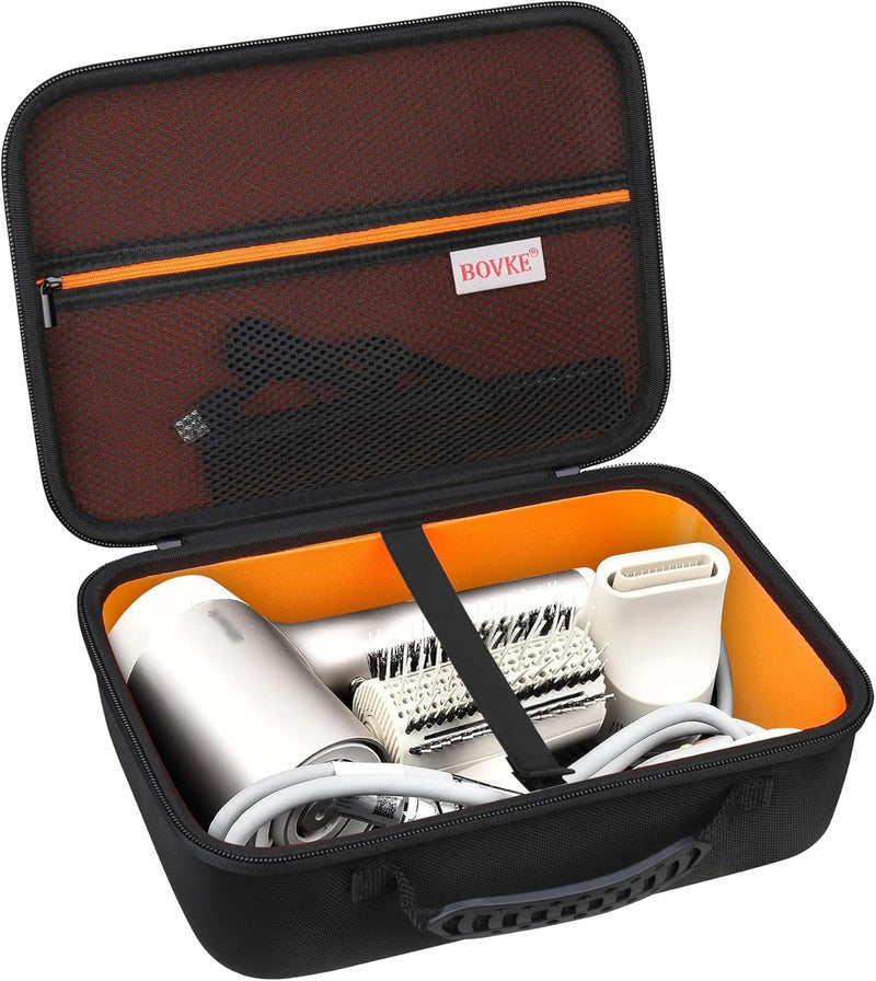 BOVKE Hair Dryer Case Compatible with Shark HD112BRN Hair Blow Dryer HyperAIR 2in1 Concentrator Hair Blow Dryer Holder for Dysonfor Shark Flexstyle Styler with Styling Attachments Black