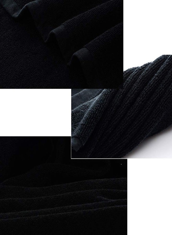 JININQ Premium Black Hand Towels 100% Cotton 700 GSM 14 x 29 inches (2-Pack) - Image 5