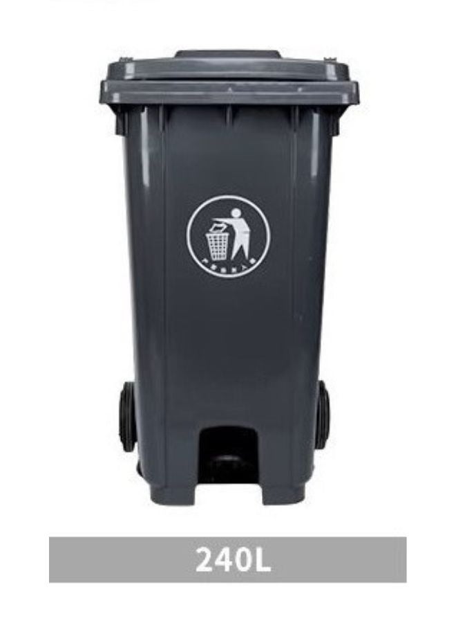 مجال العربية سلة مهملات دعسة ( 240 لتر ) لون اسود بكفرات - Image 1