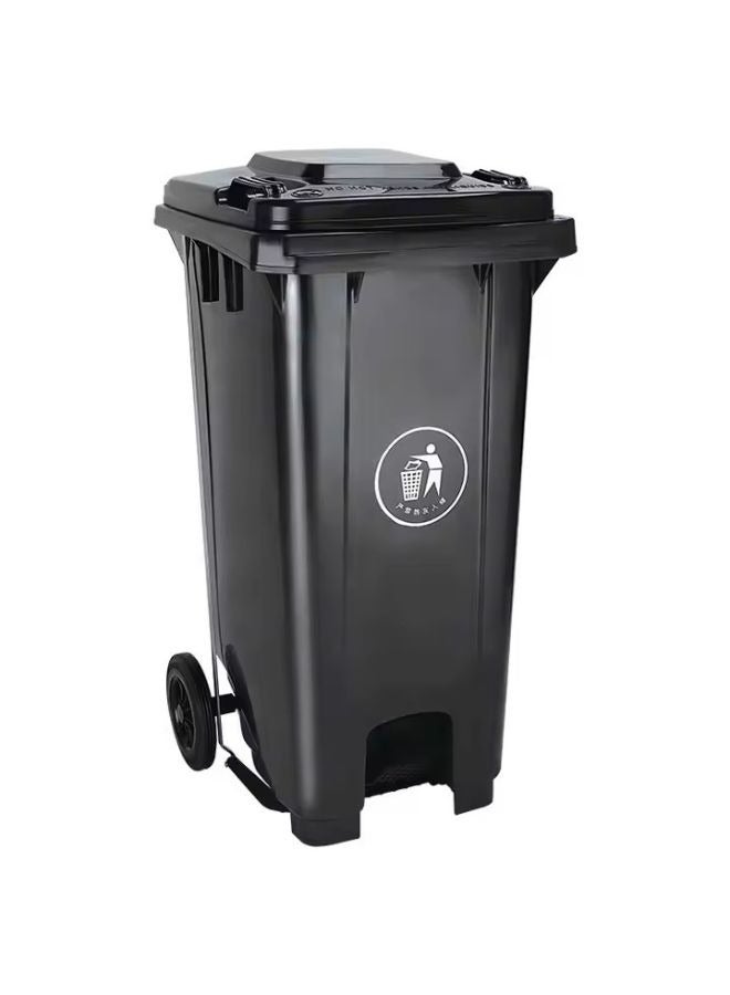 مجال العربية سلة مهملات دعسة ( 240 لتر ) لون اسود بكفرات - Image 4