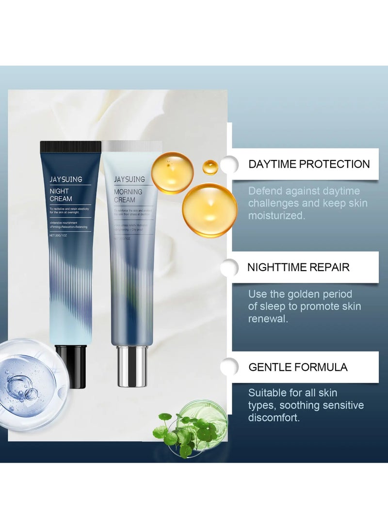 Jaysuing 31 All-Day Shield & 102 Night Renewal Cream, Moisturizing Face Cream with Centella Asiatica, Hyaluronic Acid, Niacinamide - Alcohol-Free, Promotes Elasticity & Firmness, Deep Hydration (2 PCS) - Image 2