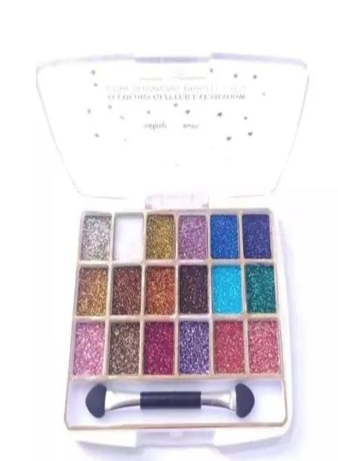 Trendy Styler 18-Color Professional Glitter Eyeshadow Palette, Highly Pigmented Shimmer Makeup Kit, Long-Lasting Sparkle for Festival, Party, Cosplay, and Glam Eye Looks - Image 5