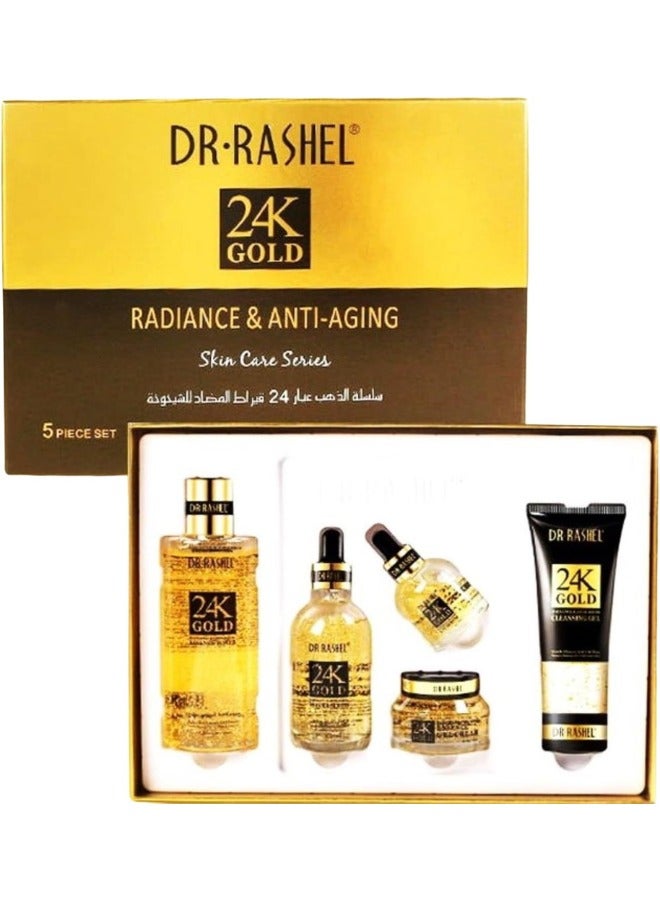 دكتور راشيل Gift set24K Gold Radiance And Anti-Aging Skin Care 5 Piece Set - Image 1
