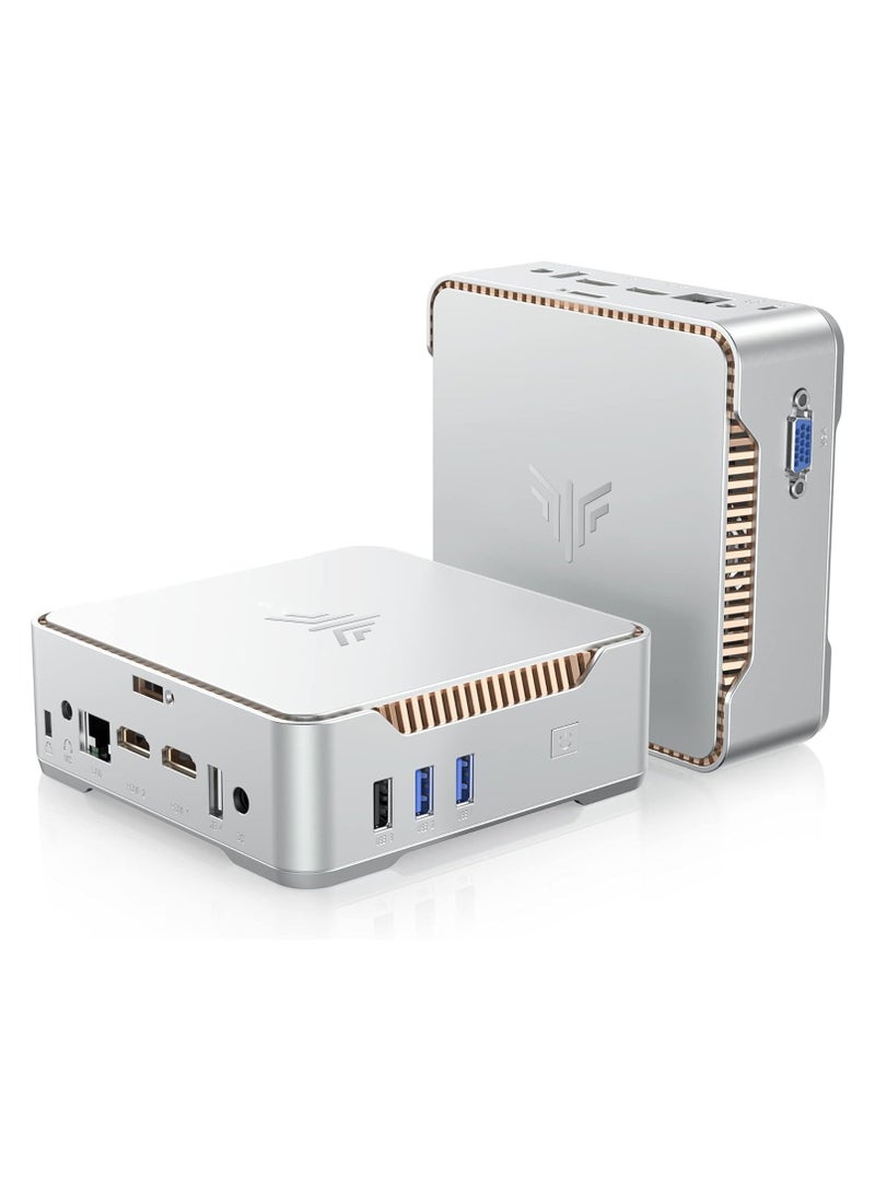 NIPOGI - Mini PC, Intel N95(up to 3.4GHz) 12th Gen Processor GK3PLUS Mini Desktop Computer, 8GB RAM 256GB SSD, Dual 4K HDMI/VGA, Small PC, 2.4/5G WiFi/Bluetooth, Business/Office/HTPC - Image 1