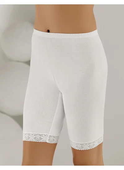 Şahinler Women's White Lace Rib Leggings MB005
