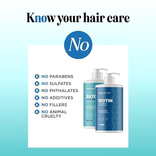 Maple Holistics Rosemary Biotin Shampoo and Conditioner Set - Volumizing Shampoo and Conditioner for Thinning Hair for Women & Men with Nourishing B Vitamins - Color Safe Sulfate Paraben & Silicone Free (25 Fl Oz) - Image 4