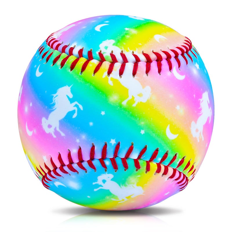 AuSletie Baseball Standard Practice Baseball Size 9 Inch for Kids Beginners, Perfect Baseballs Gifts for Practice Baseballs Tballs, Safe Throwing, Catching and Batting - Image 1