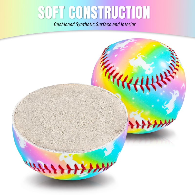 AuSletie Baseball Standard Practice Baseball Size 9 Inch for Kids Beginners, Perfect Baseballs Gifts for Practice Baseballs Tballs, Safe Throwing, Catching and Batting - Image 3