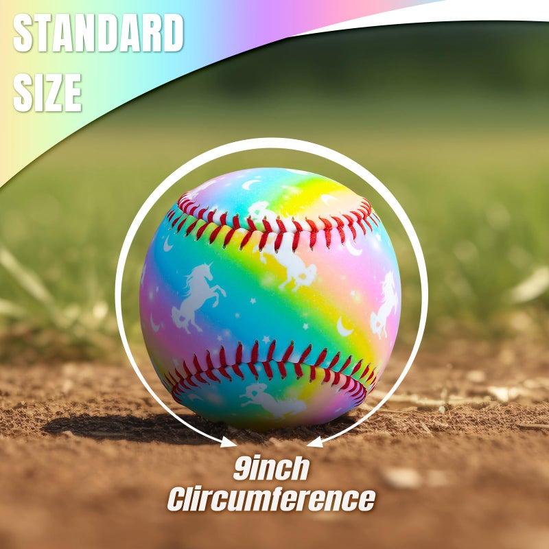 AuSletie Baseball Standard Practice Baseball Size 9 Inch for Kids Beginners, Perfect Baseballs Gifts for Practice Baseballs Tballs, Safe Throwing, Catching and Batting - Image 4