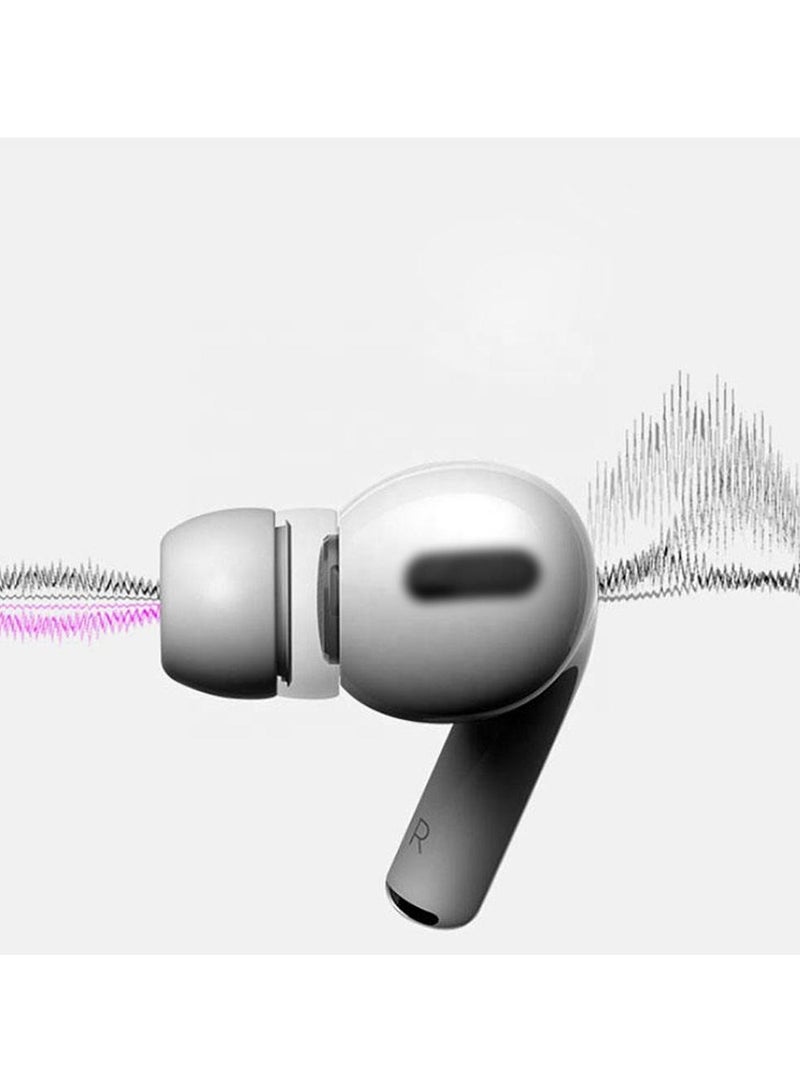 8-Piece White Silicone Ear Tips for AirPods Pro | 4 Sizes Included | Noise-Reducing Design  - Image 1