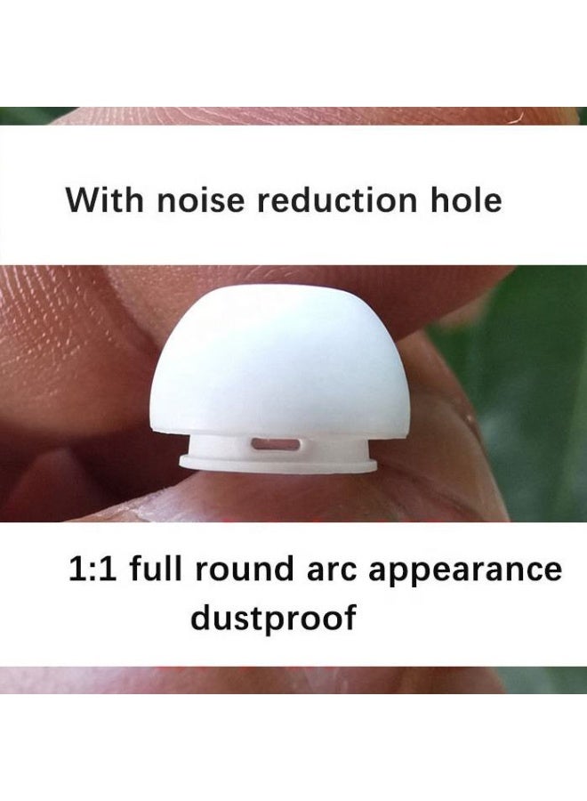 8-Piece White Silicone Ear Tips for AirPods Pro | 4 Sizes Included | Noise-Reducing Design  - Image 4