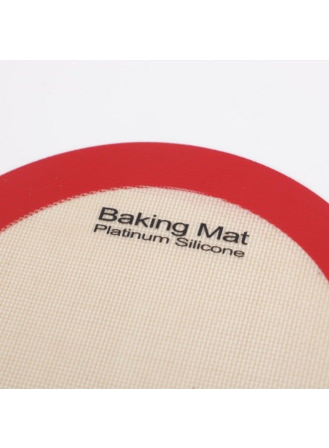22.8cm Round Non-stick Silicone Baking Mat Kneading Mat for Cake Macaron Kitchen Tools - Image 2