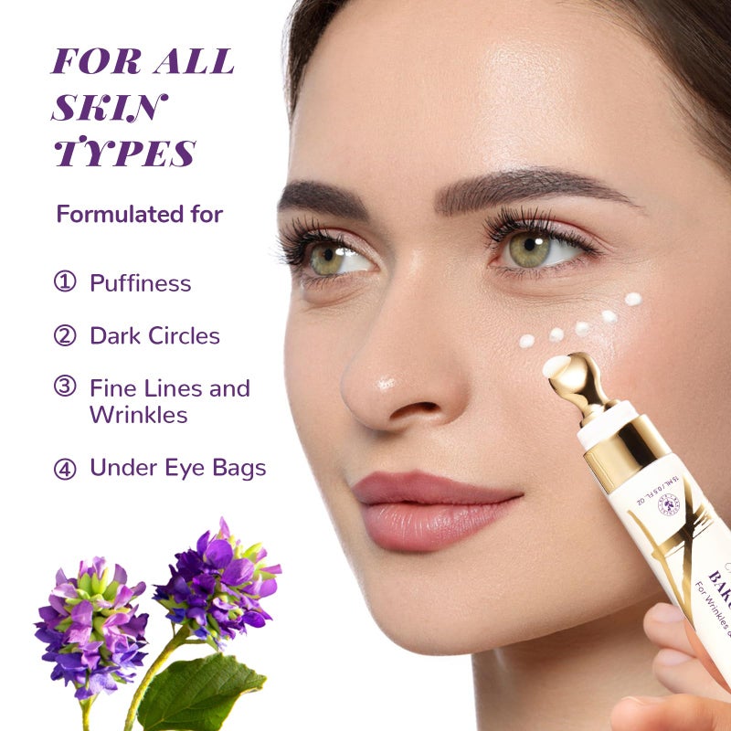 ANAI RUI Caffeine Bakuchiol Firming Eye Cream, Retinol & Peptide Eye Cream for Dark Circles, Puffiness, Wrinkles, Bakuchiol Alternative Retinol Eye Moisturizer for Under-Eye Skin Repair 0.5 FL OZ - Image 4