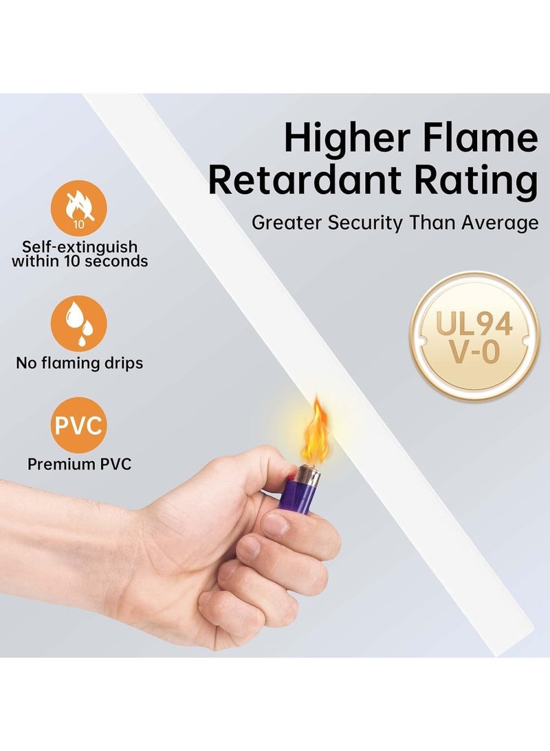 Alruht Cord Cover Raceway Kit White, 4m Cable Cover Channel, Paintable Cord Concealer System Cable Hider, Cord Wires, Hiding Wall Mount TV Powers Cords in Home Office - Image 2