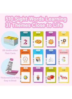 General Talking Flash Cards, Toddler Toys for Girls and Boys Ages 3-12, Autism Sensory Toys, Speech Therapy Toys, Montessori Learning Toys for 3 Year Olds, 510 Common Words Talking Flash Cards  - Image 3