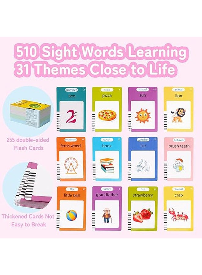 general Talking Flash Cards, Toddler Toys for Girls and Boys Ages 3-12, Autism Sensory Toys, Speech Therapy Toys, Montessori Learning Toys for 3 Year Olds, 510 Common Words Talking Flash Cards - Image 3