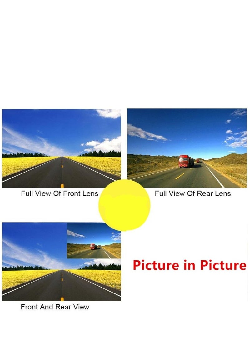 Car DVR Rear View Mirror Video Recorder with 4.3 Screen Dual Lens Camera Night Vision Front and Rear Recording - Image 5