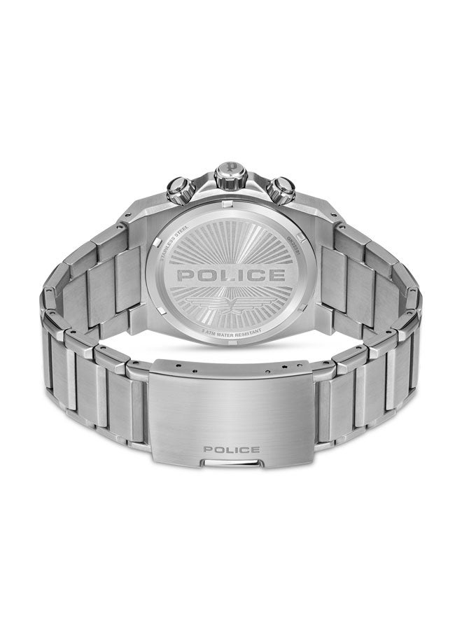 POLICE Men Airflow 43mm Multifunction Watch with Hydraulic Green Plate, Black Dial & 316L Stainless Steel Bracelet - Image 3