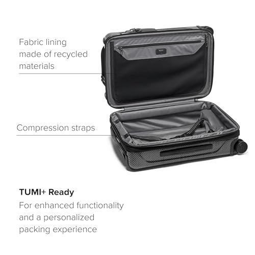 Tumi تومي - حقيبة سفر تيغرا-لايت بأربع عجلات - حقيبة سفر عالية المتانة، هيكل مرن، أنيقة وخفيفة الوزن للرجال والنساء، حقيبة قابلة للتوسيع - دولية، جرافيت أسود - Image 3