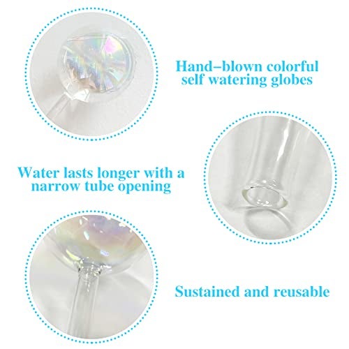 Pynqdfu 3 Pcs Plant Watering Globes,Self Watering Planter Insert Plant Accessories,Colorful Glass Plant Watering Devices for Indoor Plants - Image 4
