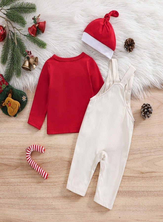 Rtnnsbbfcm Baby Boy Christmas Outfits - Newborn Long Sleeve Shirts Xmas Santa Baby Overalls & Pants for First Christmas (Red-Santa Baby, 12-18 Months) - Image 3