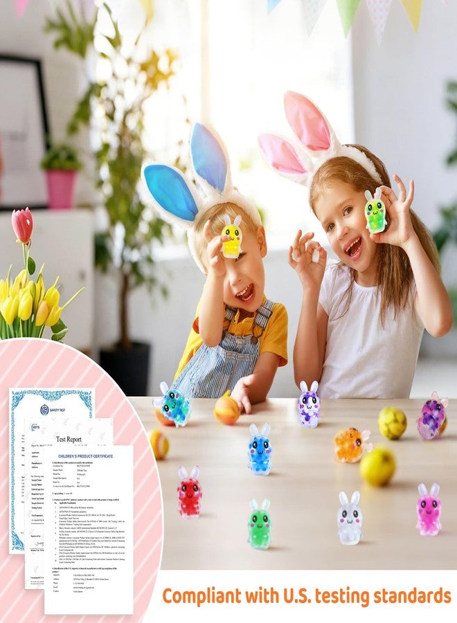 CESOF Easter Egg Stuffers Bunny Stress Balls, 12 Pcs Mini Bunny Squishy Toys, Easter Basket Fillers Squishies Fidget Sensory Toy for Kids Girls Boys Teens Toddler Party Favors Supplies Classroom Prize Gifts - Image 4