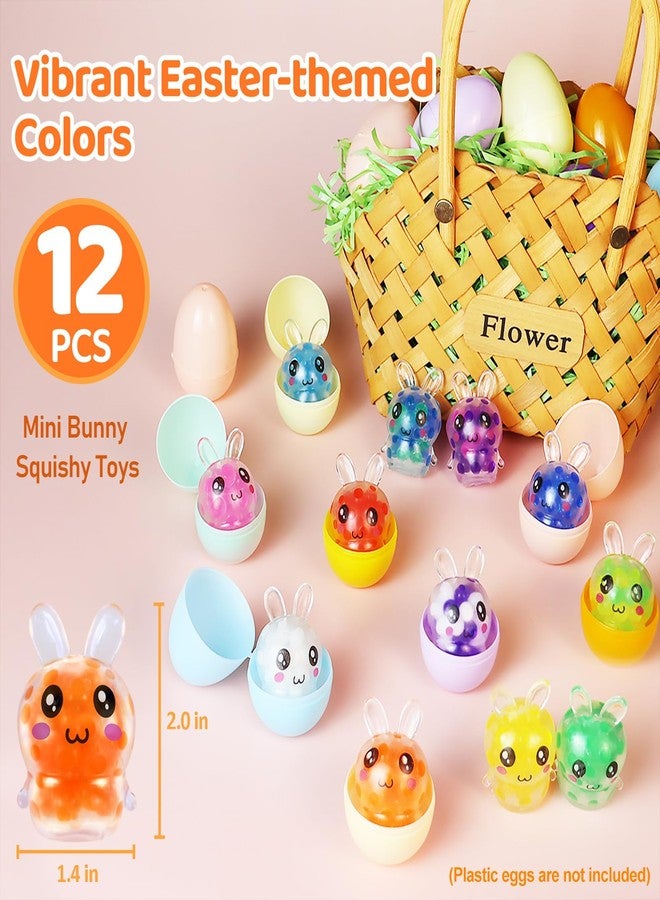 CESOF Easter Egg Stuffers Bunny Stress Balls, 12 Pcs Mini Bunny Squishy Toys, Easter Basket Fillers Squishies Fidget Sensory Toy for Kids Girls Boys Teens Toddler Party Favors Supplies Classroom Prize Gifts - Image 3