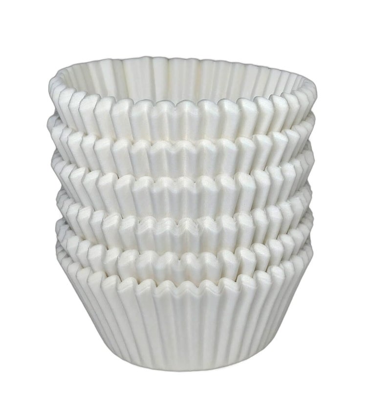 Baekence Baekence Standard Size White Cupcake Liner Muffin Liners Baking Paper Cups Pack of 100 pcs50x30 - Image 4