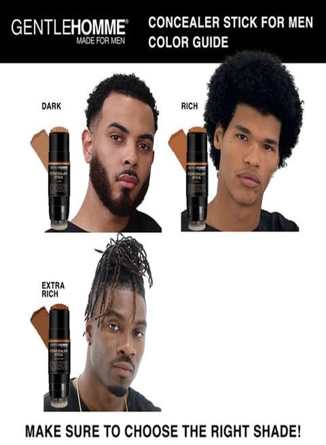 Gentlehomme - Concealer Stick - Men’s 2-in-1 Concealer & Brush - For Blemishes, Dark Circles, Scars, Acne & Uneven Skin Tones - Natural Finish - All Skin Types - Vegan - Rich - 1 Stick - Image 4