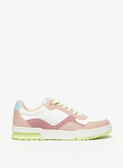 لي كوبر Women's Colourblock Lace-Up Sneakers