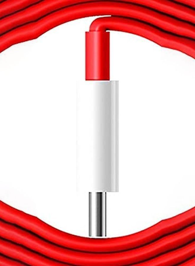 OnePlus One Warp Charge Type-C Cable 1 meter Red/White - Image 3