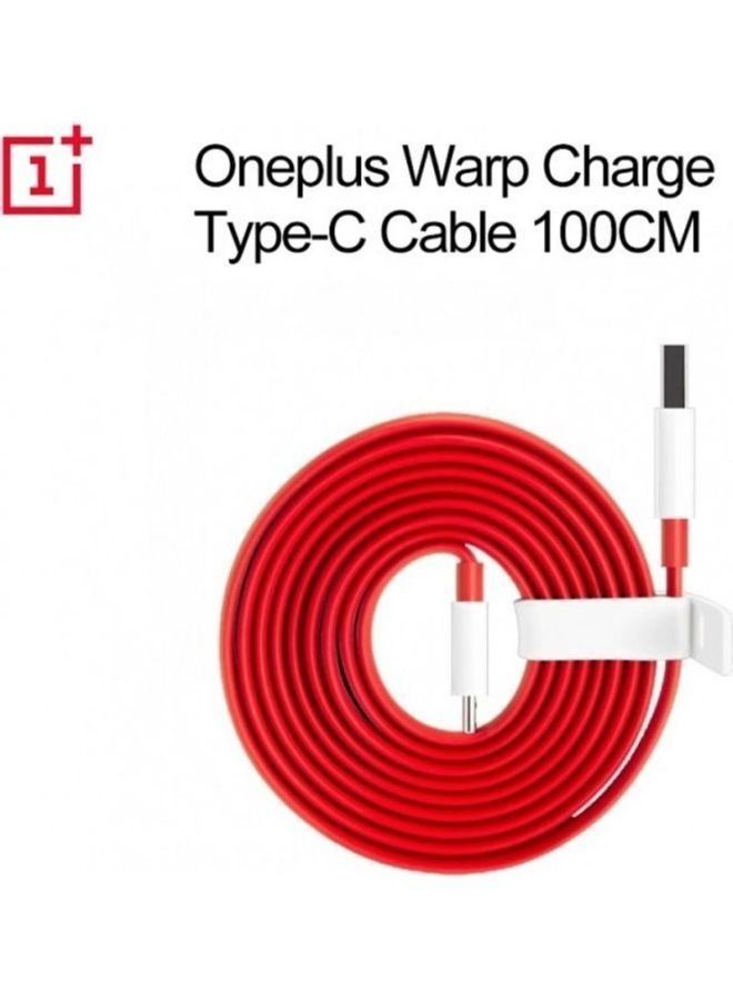 OnePlus One Warp Charge Type-C Cable 1 meter Red/White - Image 5
