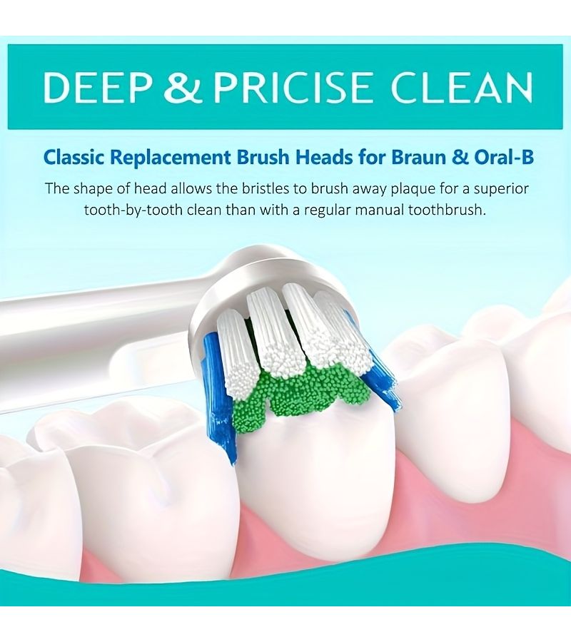 Set Of 4 Electric Toothbrush Replacement Heads Suitable For Oral B Brush Heads - Image 5