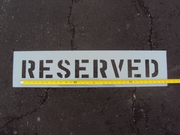 Dequera 4 Reserved Stencil 4 Inch Letters Parking Lot Stencil 116
