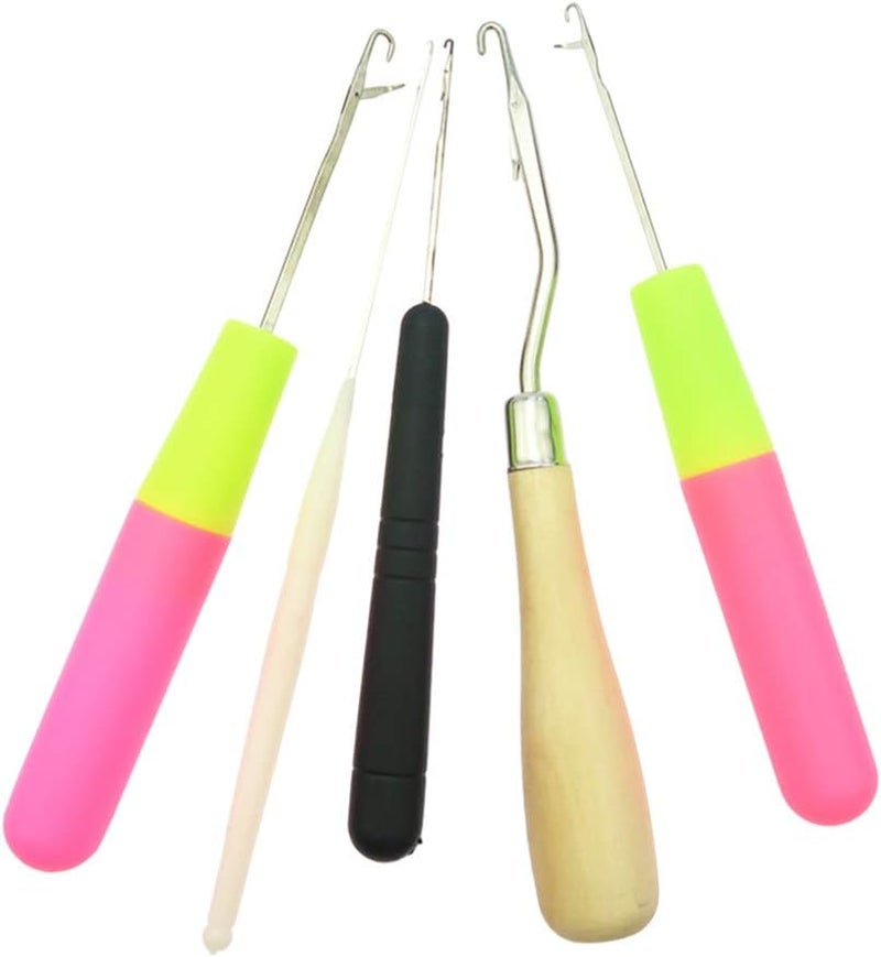 klarako 5pcs Crochet Hooks Set Crochet Needle Hooks Bent Latch Hooks for Braid Sweater Carpet - Image 1