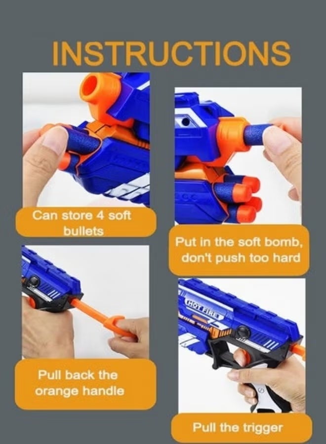 MIXDE Outdoor Toy Manual Soft Bullet Children's Toy Gun Suitable For Backyard Games For Boys Girls - Image 2