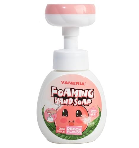 VANERIA Kids Foaming Hand SoapFlower StampMoisturizing and Gentle Hand Soap for BabyKids and Adults with Sensitive Skin 250ml845 Fl Oz - Image 1