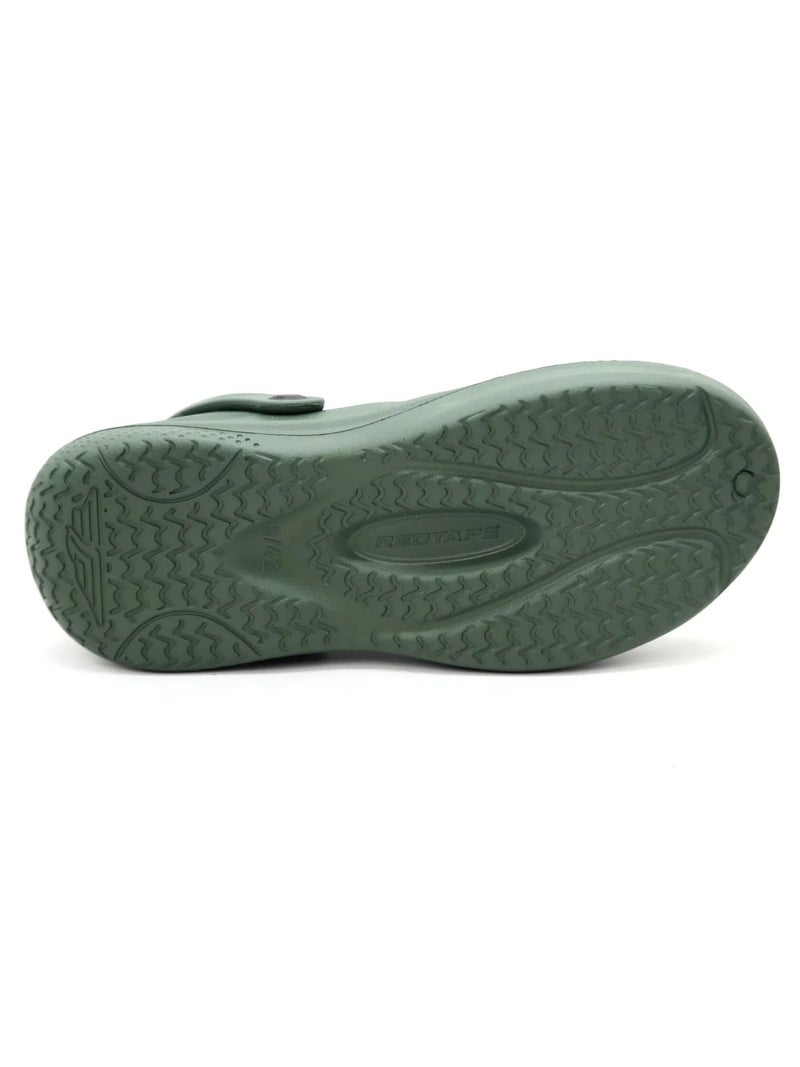 Red Tape Men's Stunner Comfortable Clogs || Sandals with Adjustable Back Strap for Men Olive Green - Image 5