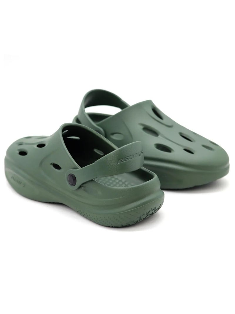 Red Tape Men's Stunner Comfortable Clogs || Sandals with Adjustable Back Strap for Men Olive Green - Image 4