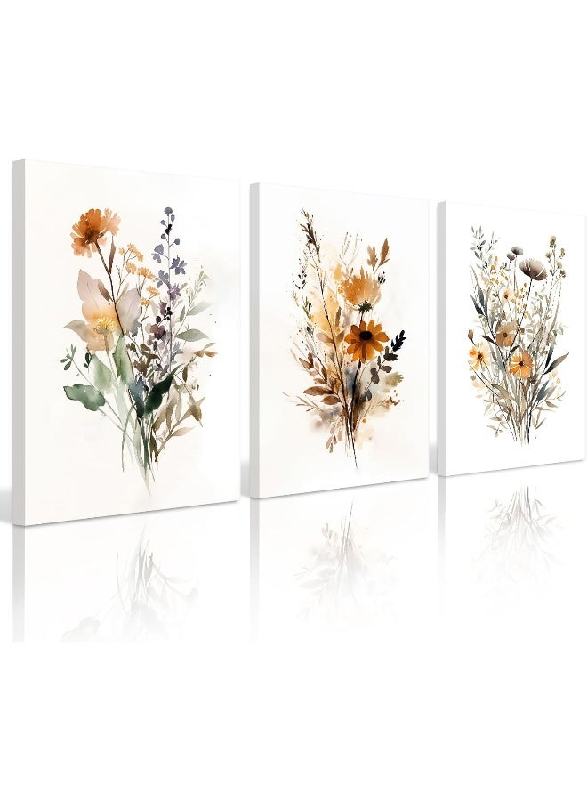 Baccone Wildflower Canvas Wall Art - 12x16 Framed - Image 1
