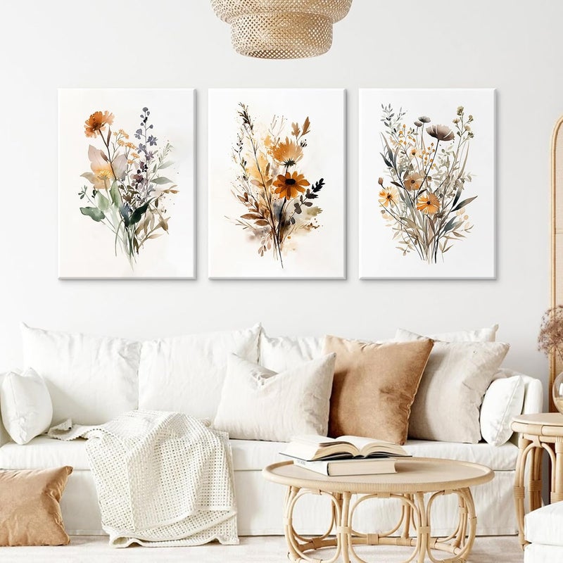 Baccone Wildflower Canvas Wall Art - 12x16 Framed - Image 3