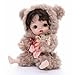 Cloveray Reborn Baby Doll 10 Inch Lifelike Full Vinyl Girl in Cozy Brown Bear Outfit Comfort Collectible Doll Gift for Girls - Image 2