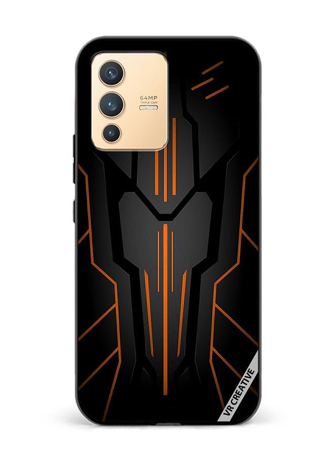VR CREATIVE Protective Case Cover For Vivo V23 5G Black Sark Design Multicolour - Image 1
