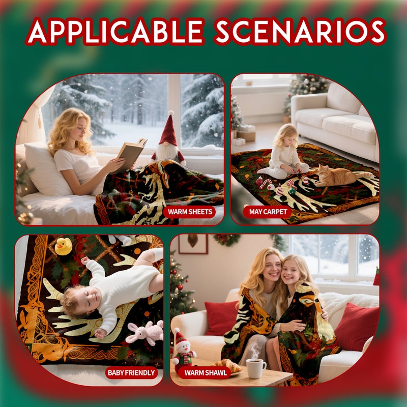 Christmas Limited Flannel Blanket 130*150/150*200 200+ Ready Stock, Minimum Order Of One Piece, Exclusively For Supply - Image 5