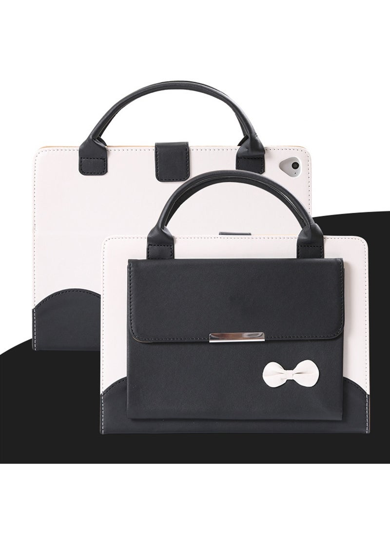 Hihonor Handbag Case iPad Pro 13" M4 2024/iPad Pro 12.9" 2022 2021 2020 2018 with Top Handle/Front Pocket, Auto Sleep Wake/Adjustable Stand Angles, Lightweight PU Leather Protective Cover(Black)  - Image 1