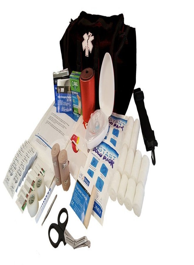 LINE2design First Aid (Ifak) Pouch EMS Bag - EMT Emergency Medical Trauma Pack Bags Tactical EDC Rescue Utility Gear IFAK Bags for Hiking Stop Bleeding Includes USA Patch - Black - Image 3